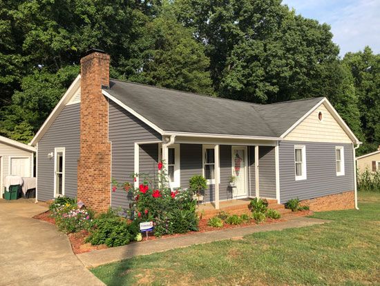 A House With Gray Siding | Siding and Windows