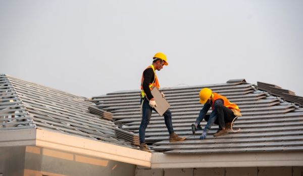 workers in the roof