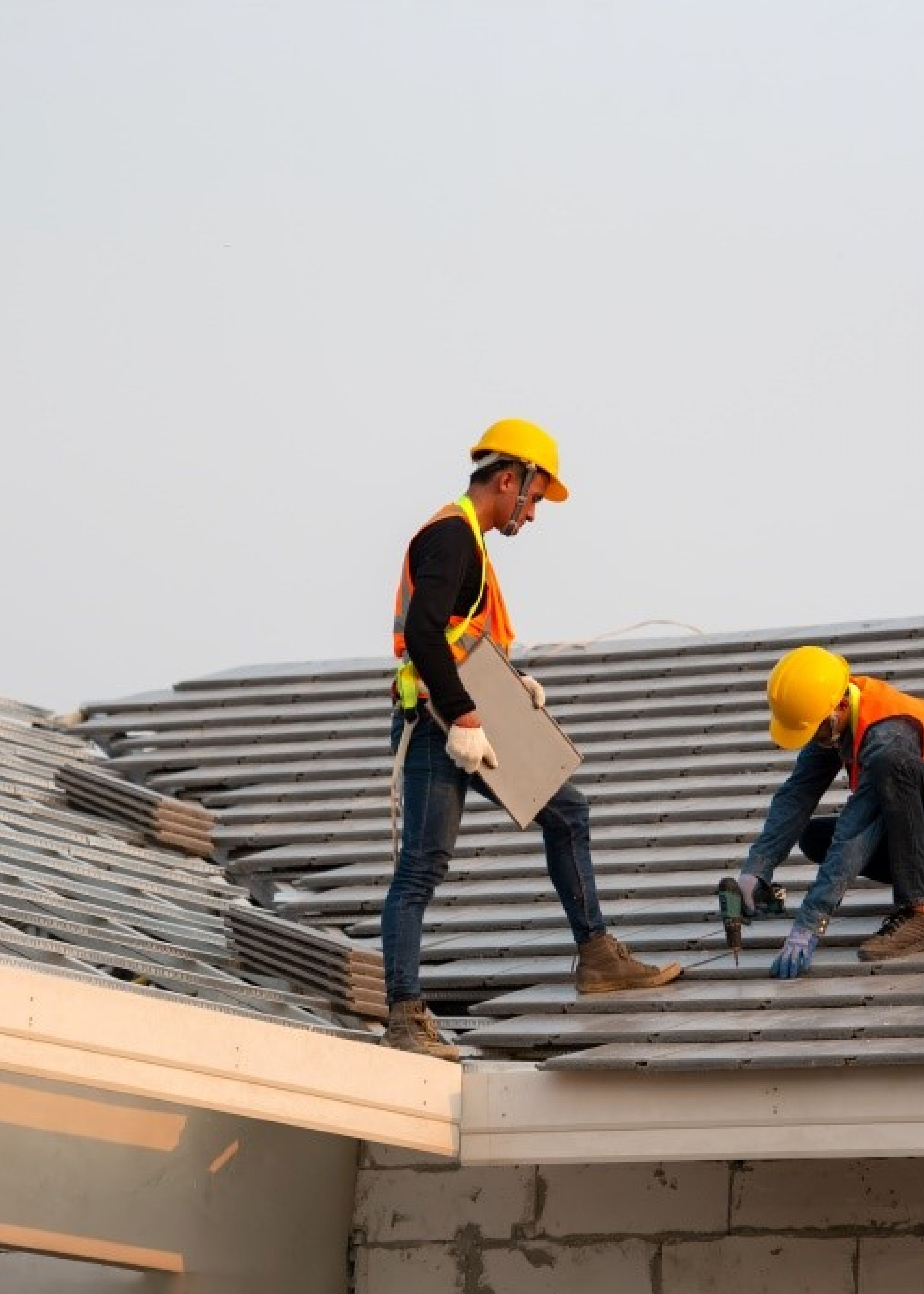 workers in the roof